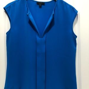 J Crew royal blue cap sleeve shell